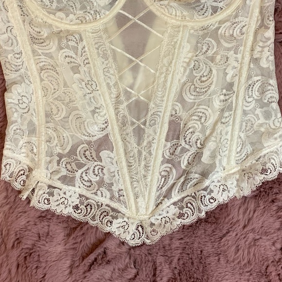 Lingerie-Bustier, Corset, white Lace, Gossard, 36Cc - Picture 8 of 14